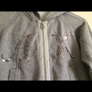 Gray Armani exchange zip up hoodie
